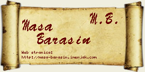 Maša Barašin vizit kartica
